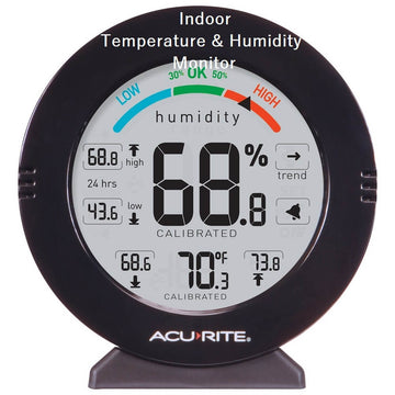 AcuRite Pro Accuracy Indoor Temperature and Humidity Monitor with Alarms (Container Product Without Box) - Imported from UK